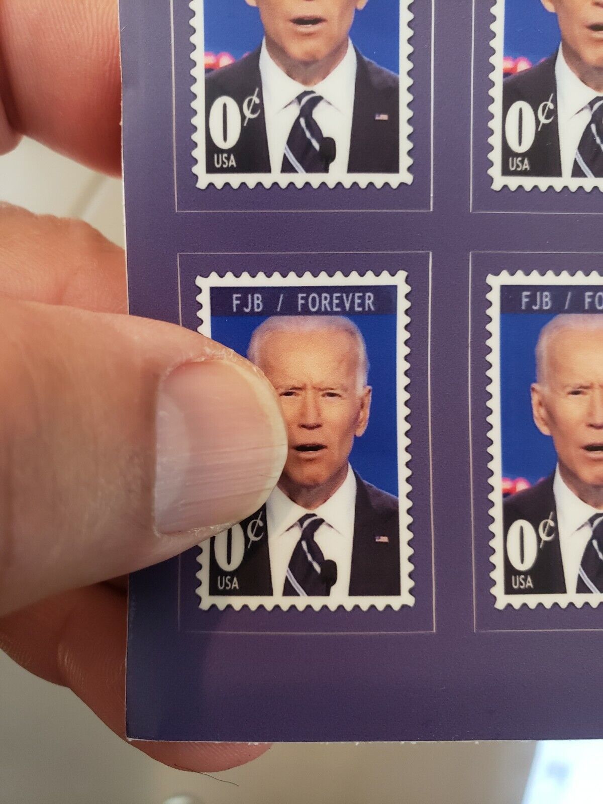 * Joe Biden Stamps ZERO CENTS Stickers (20 Stickers) FJB LGB Lets Go Brandon