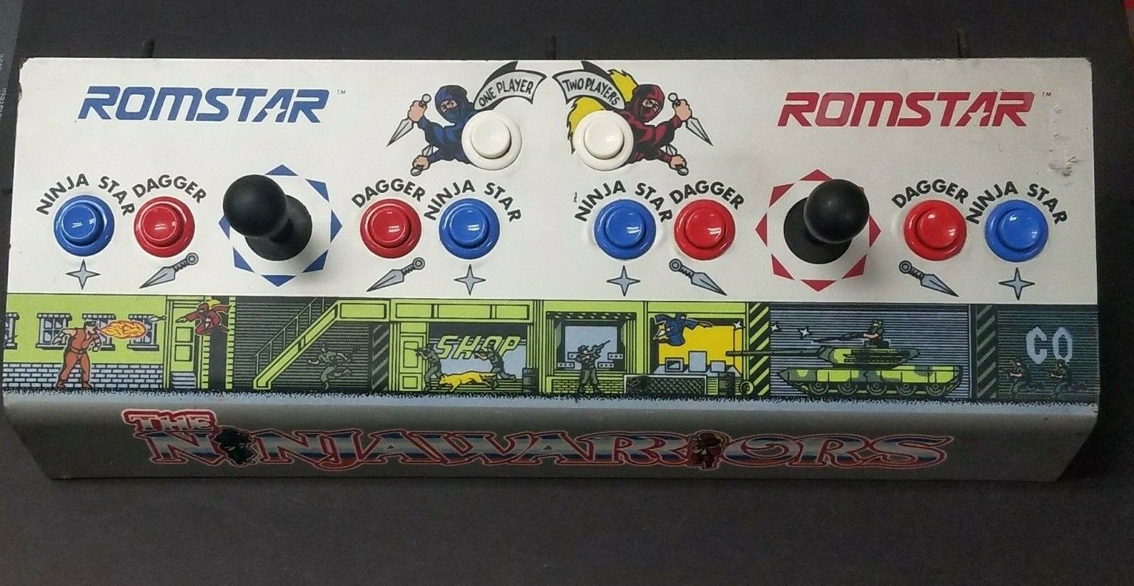RARE NINJA WARRIORS original Complete Arcade Control Panel, Joysticks & Wires