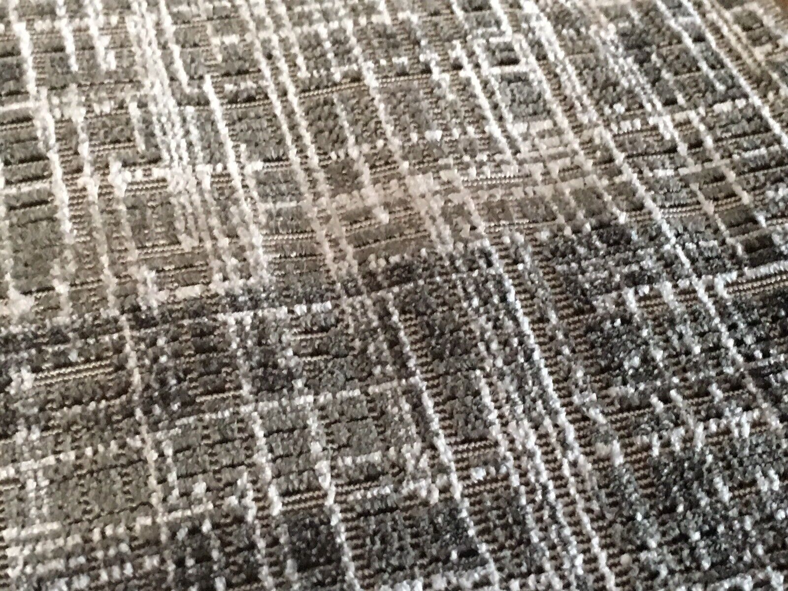Beacon Hill Distressed Upholstery Fabric- Grid Velvet / Granite 2.25 yd 246784