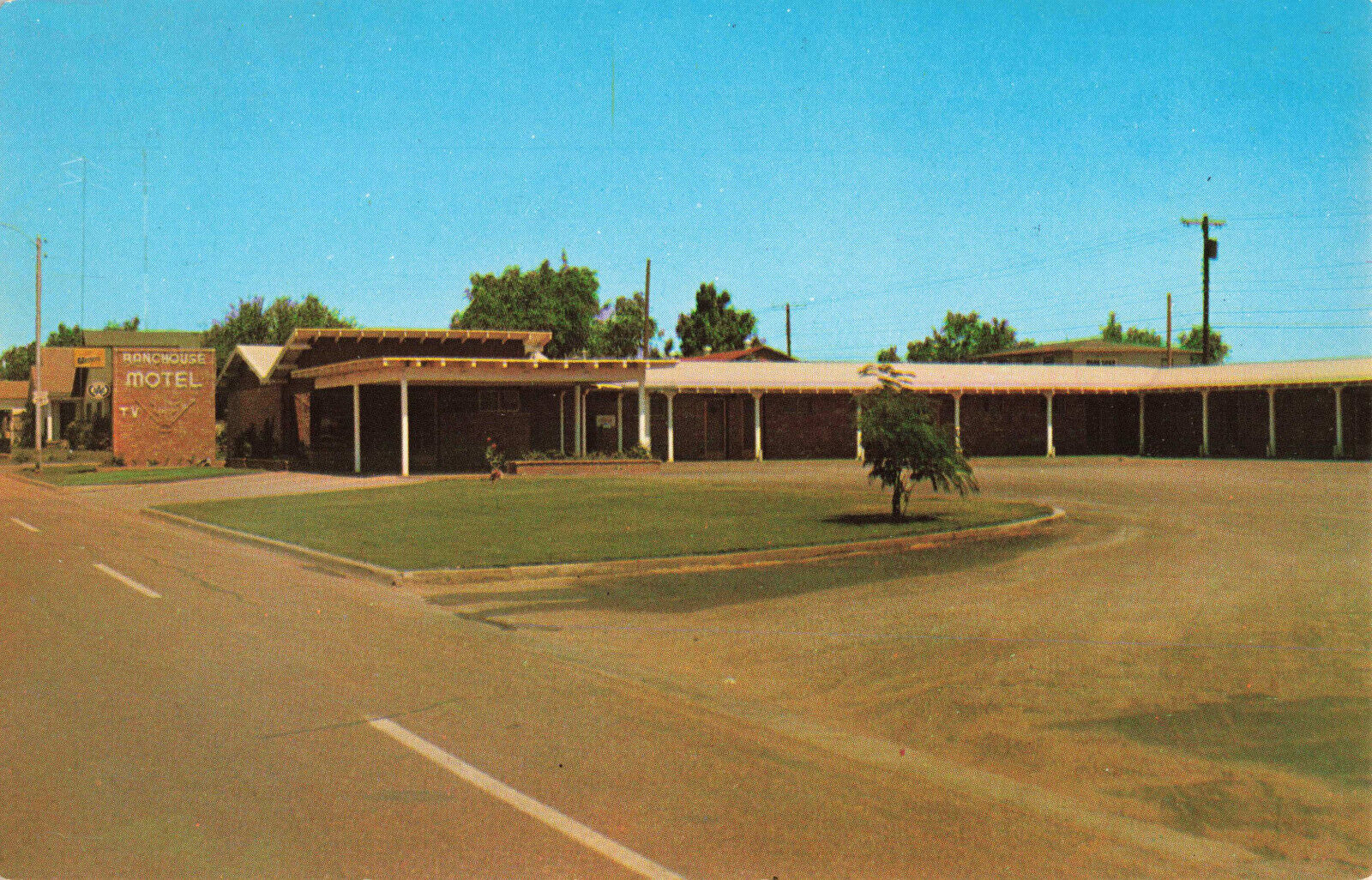 Postcard Texas The Ranchouse Western Motels Highway 287 Childress TX
