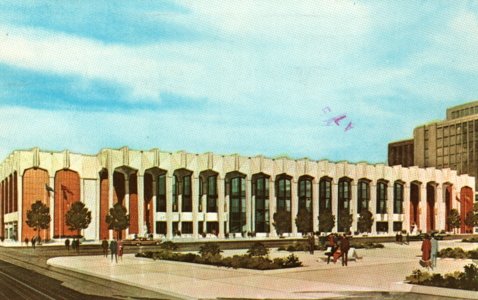 Postcard Cincinnati Convention Center Architectural Sketch c1977 Vintage Stamped