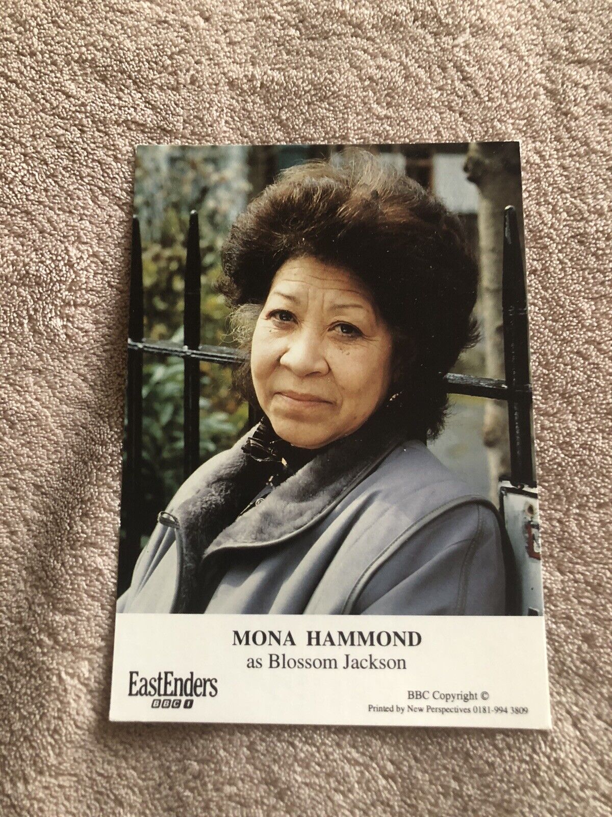 MONA HAMMOND (EASTENDERS) UNSIGNED BBC CAST CARD