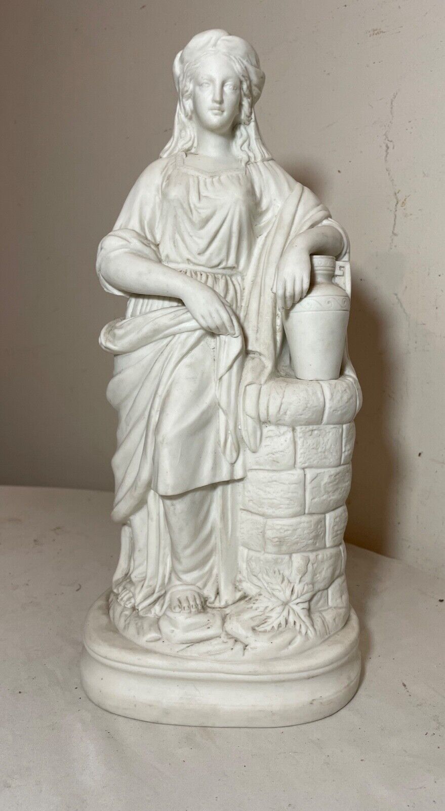 tall antique 19th century parian porcelain lady European figural statue figure
