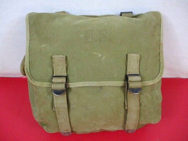 WWII US Army M1936 Canvas Musette Bag or Pack Khaki Color - Dated 1942 - NICE #2