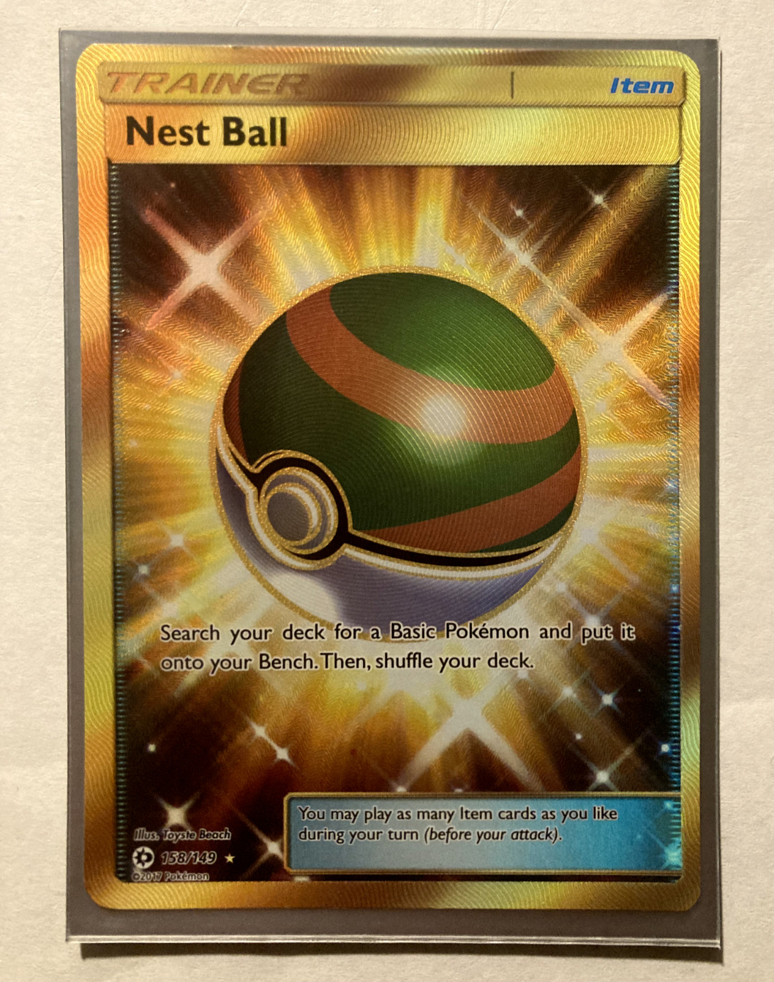 Pokémon TCG Nest Ball Sun & Moon 158/149 Holo Secret Rare