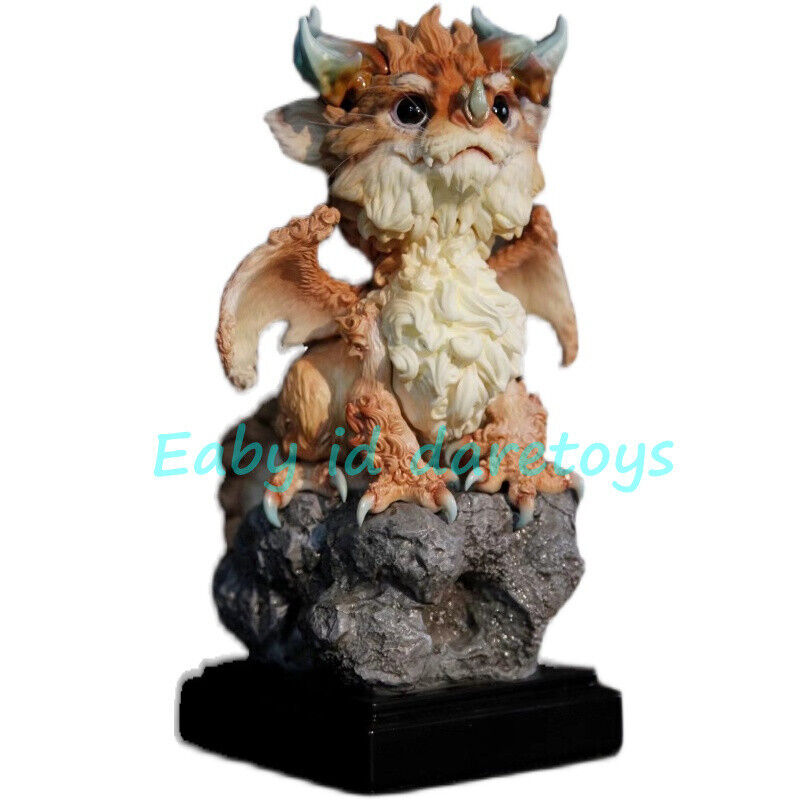 Libra Gemini Dragon Court Fur Lion PU Resin Statue GK In Stock H6.8\'\'