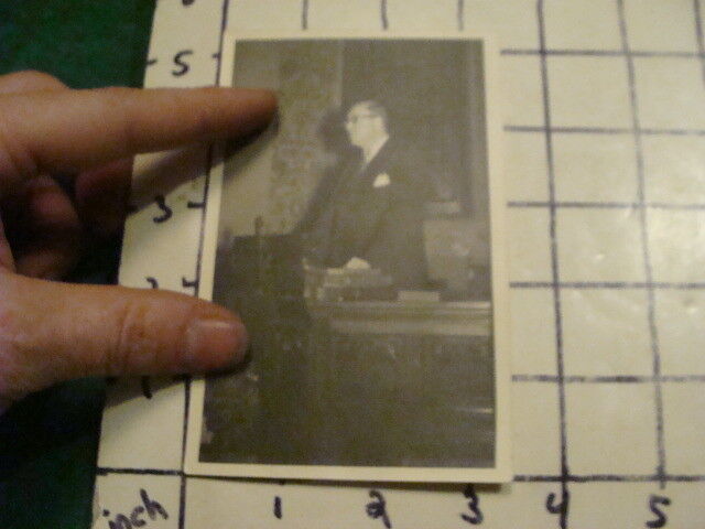 real photo post card PASTOR GREGORY THOMAS signed -- 1953 NY