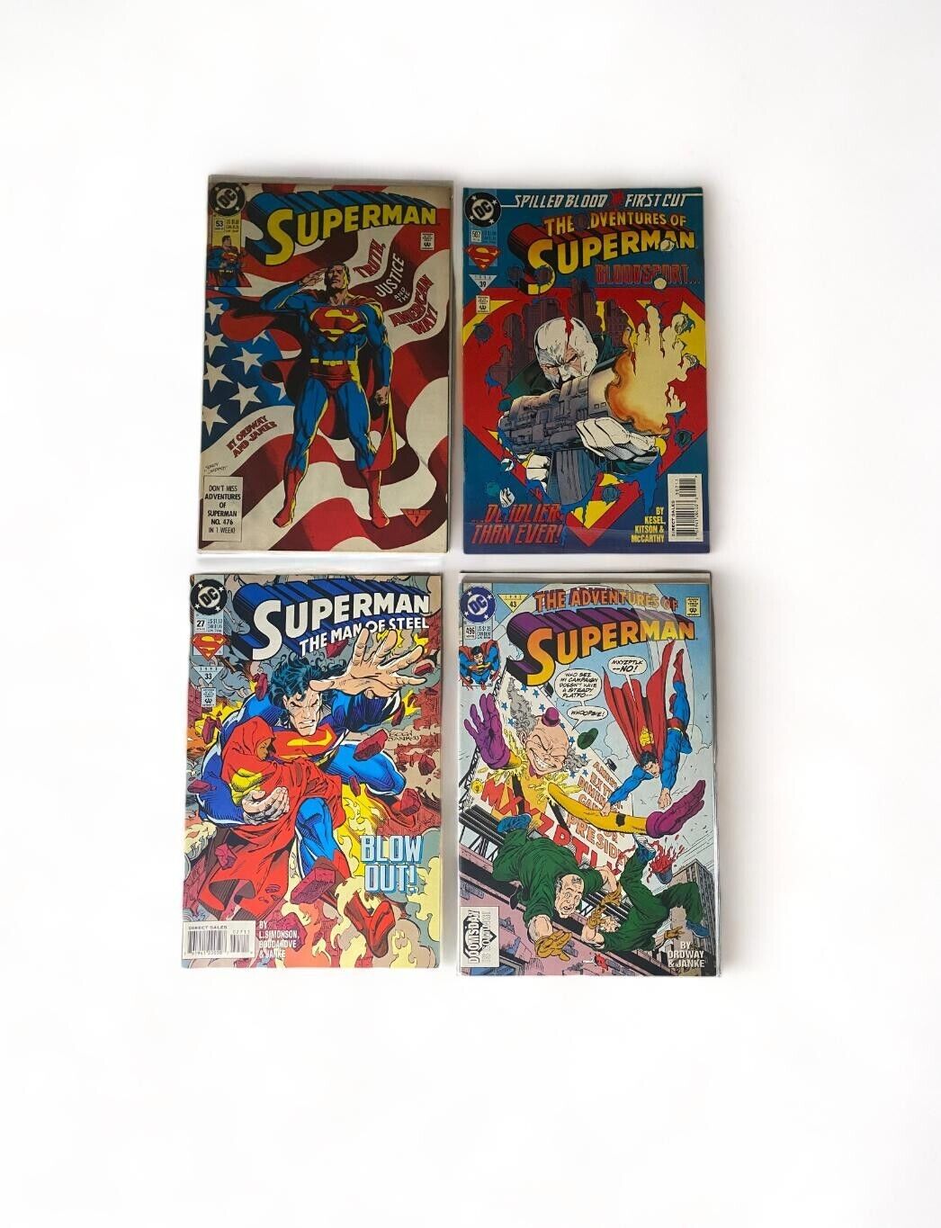 Vintage DC COMICS SUPERMAN Comic Book Lot Bronze Age 4PC LOT