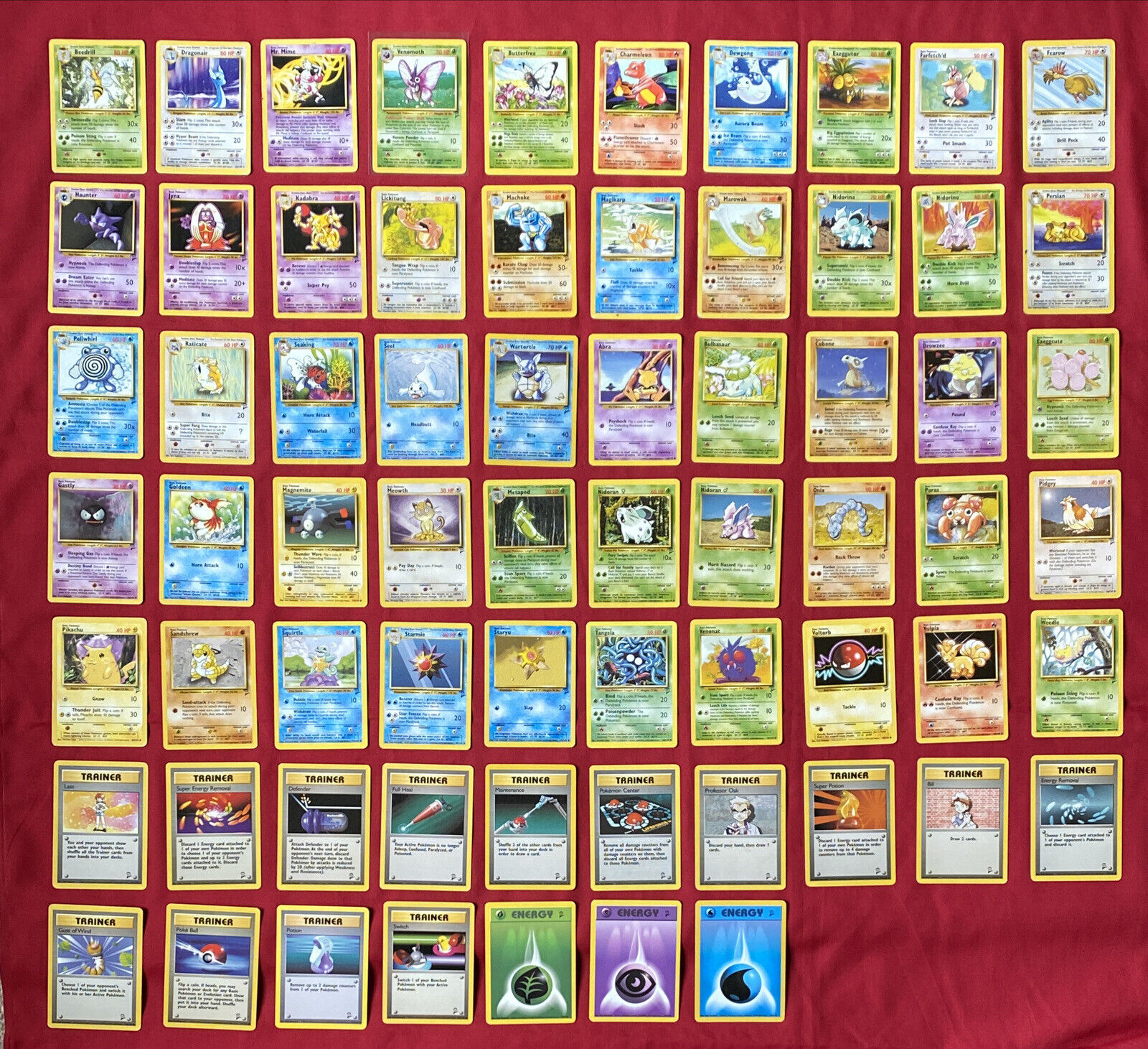 Base Set 2 X67 Cards 1999 Good-Near Mint Condition Pokemon WOTC (P9)
