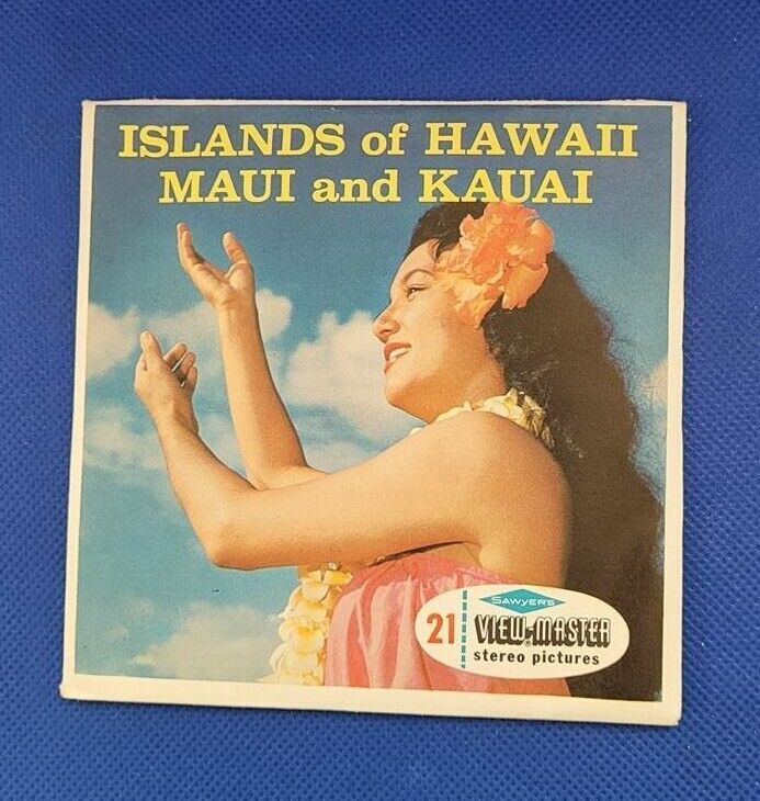 Vintage Sawyer\'s A124 Islands of Hawaii Maui and Kauai view-master reels packet