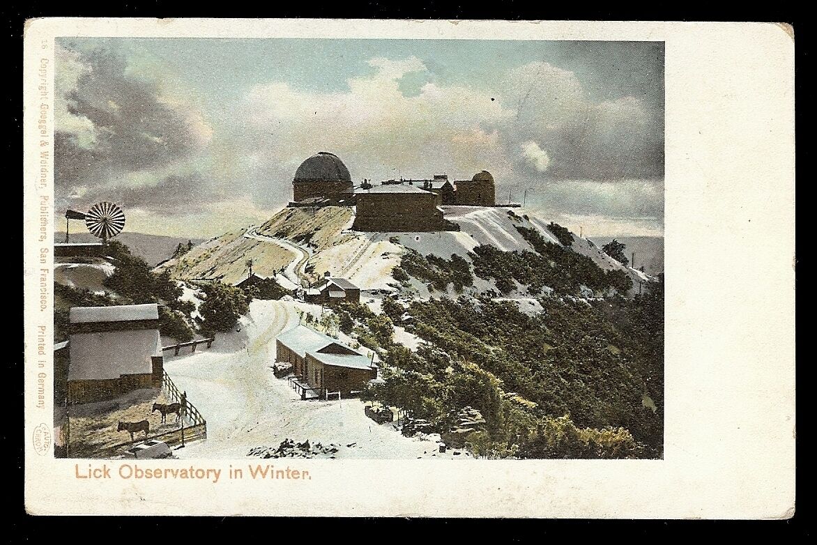 Early Pre 1907 Lick Observatory in Winter CA California