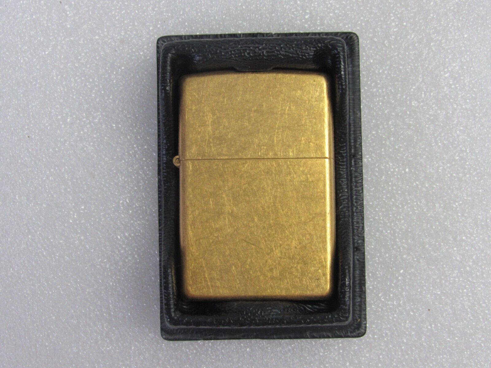 Vintage 2004 Zippo Brushed Gold Sealed In Display Trey New Unused Marlboro Promo