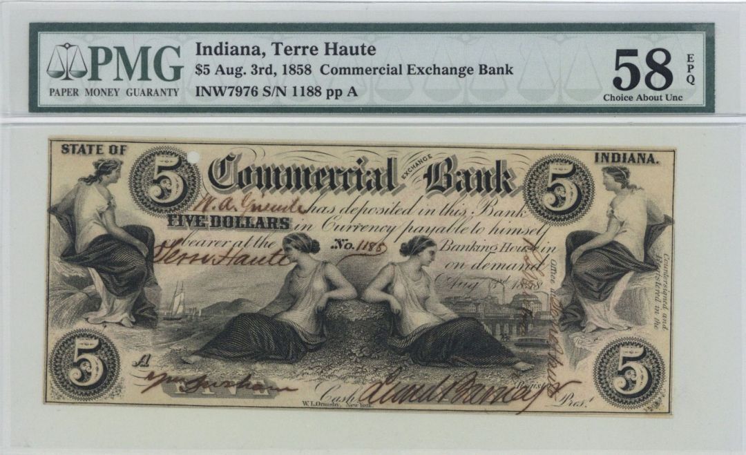 Commercial Exchange Bank $5 - Obsolete Notes - Paper Money - US - Obsolete