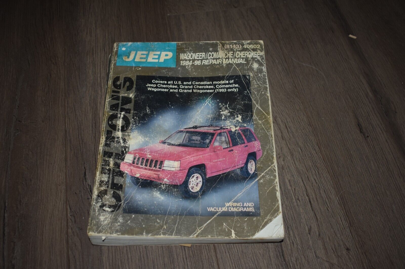 1984-1996 Jeep Wagoneer Comanche Cherokee repair manual Chilton NOTE CONDITION
