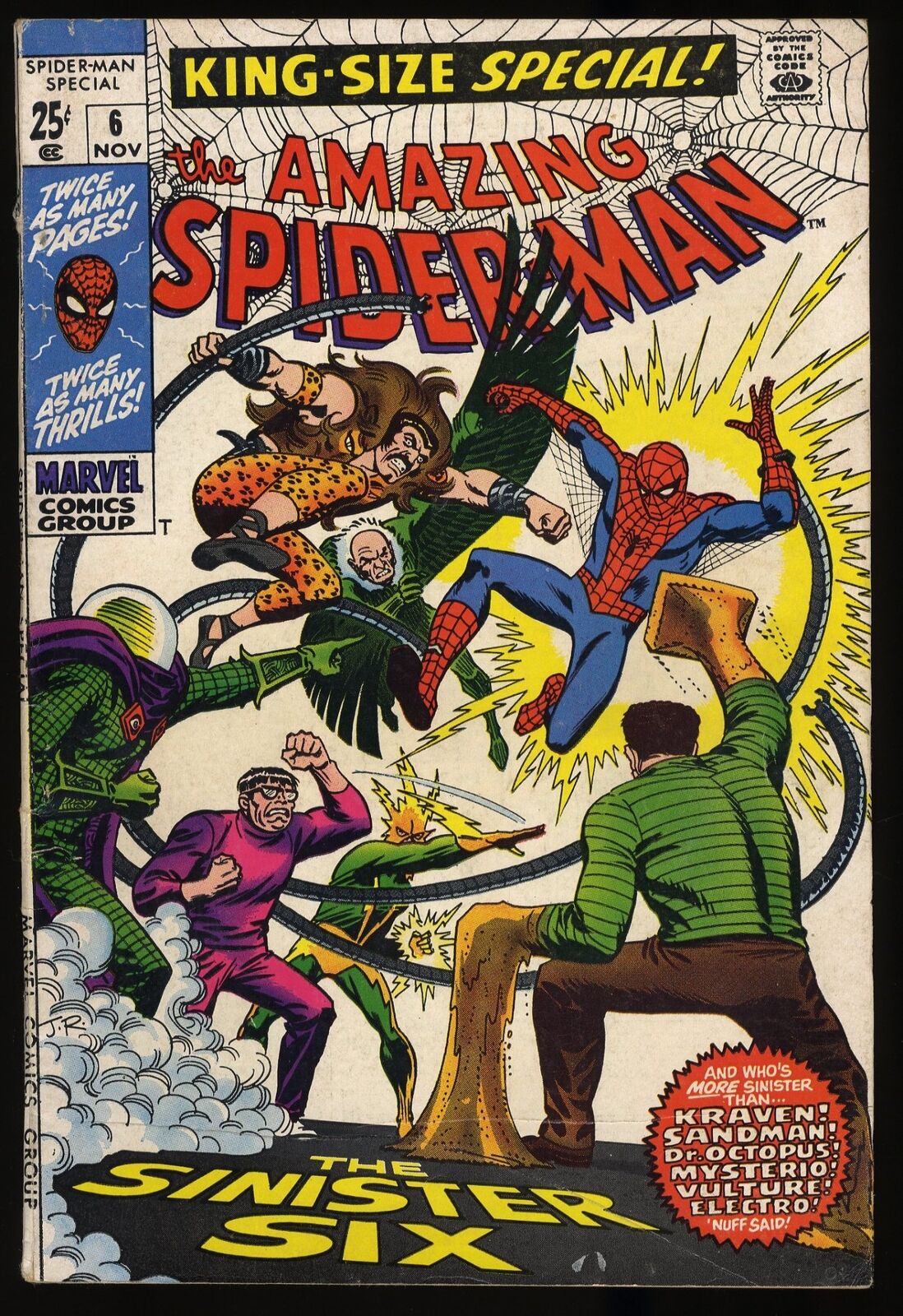 Amazing Spider-Man Annual #6 FN+ 6.5 Sinister Six Appearance Marvel 1969