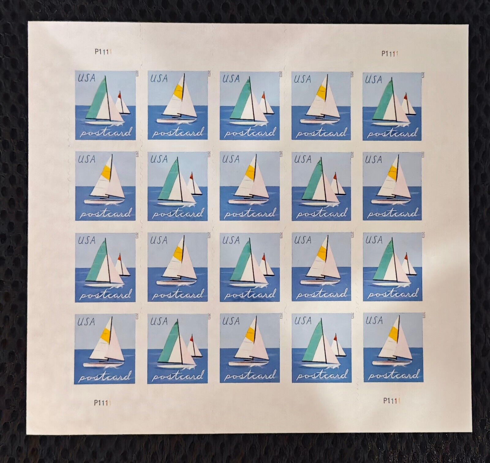 Roll Of Sailboats Postcard (1 Roll (100 ) 53 fg