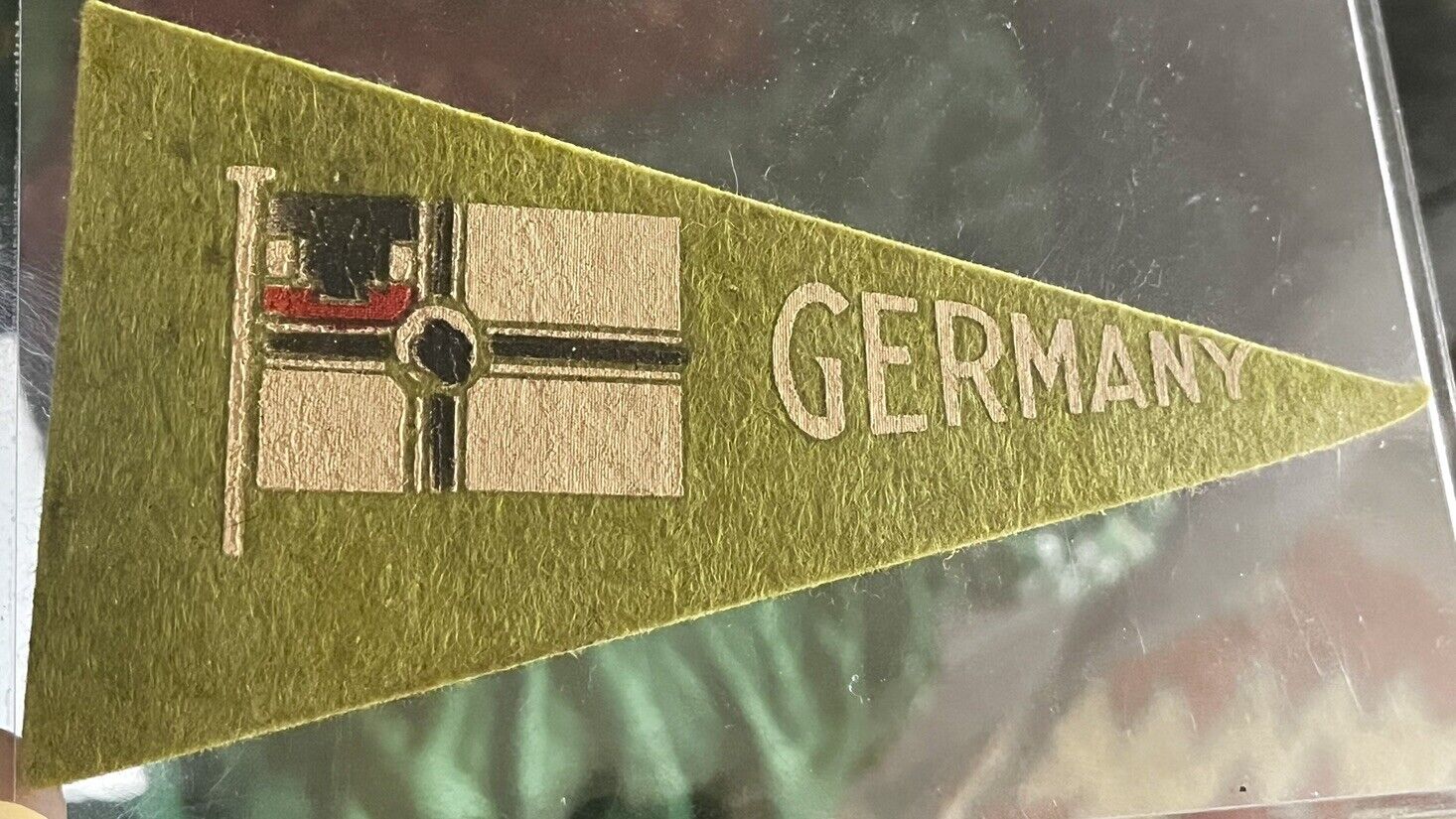 Antique German Empire Prussia WWI Pennant GERMANY Iron Cross Jack Flag 1871-1918