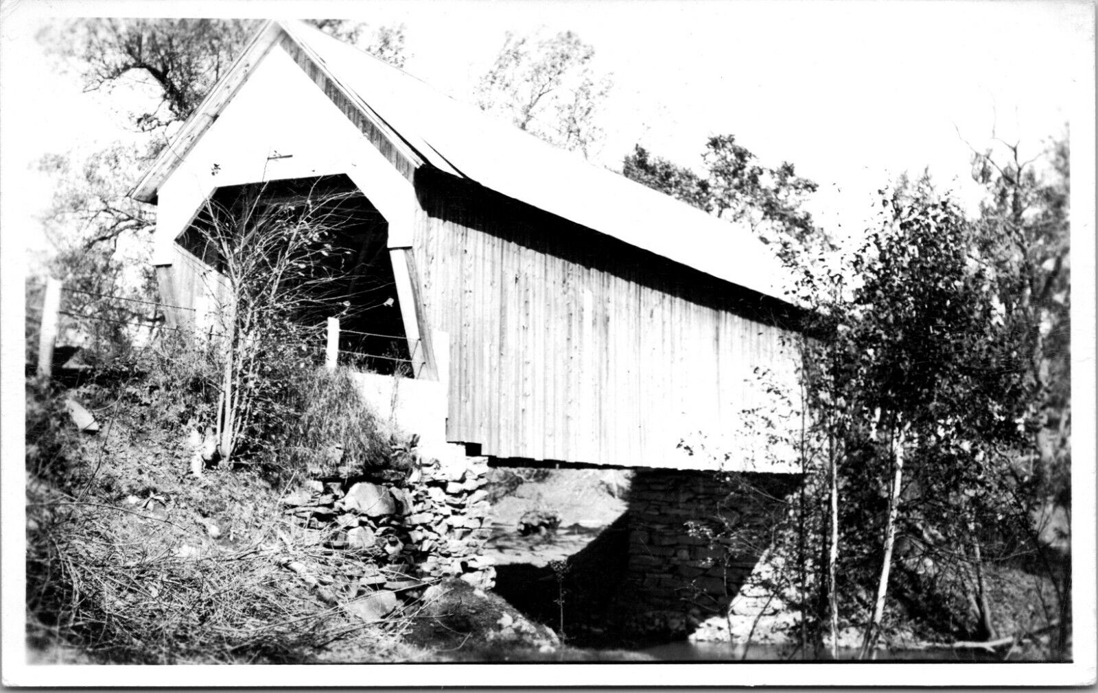 RPPC Thetford VT- Vermont, The Covered Bridge Postcard