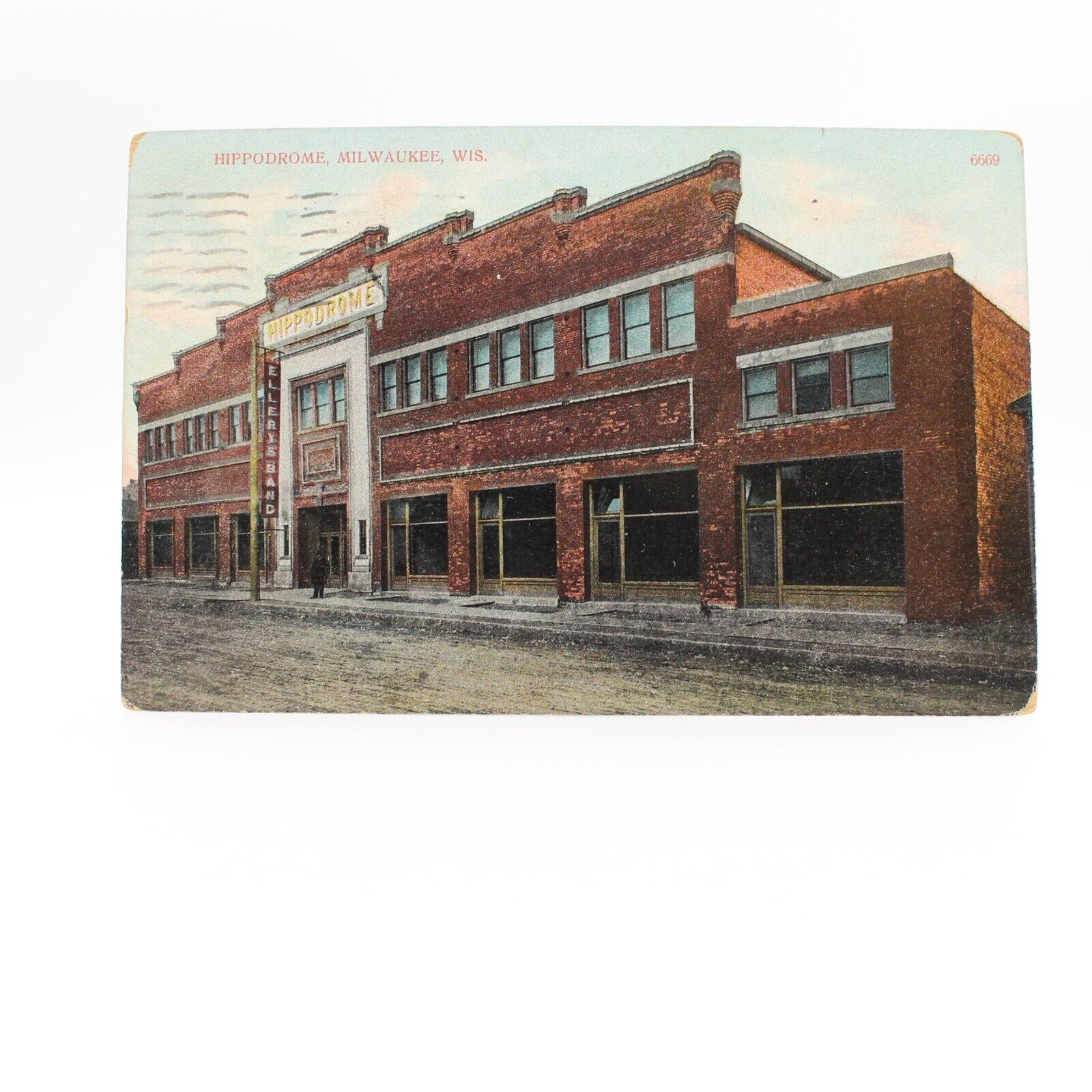 Milwaukee Wisconsin Hippodrome Theater Postcard Posted 1910 Divided Back