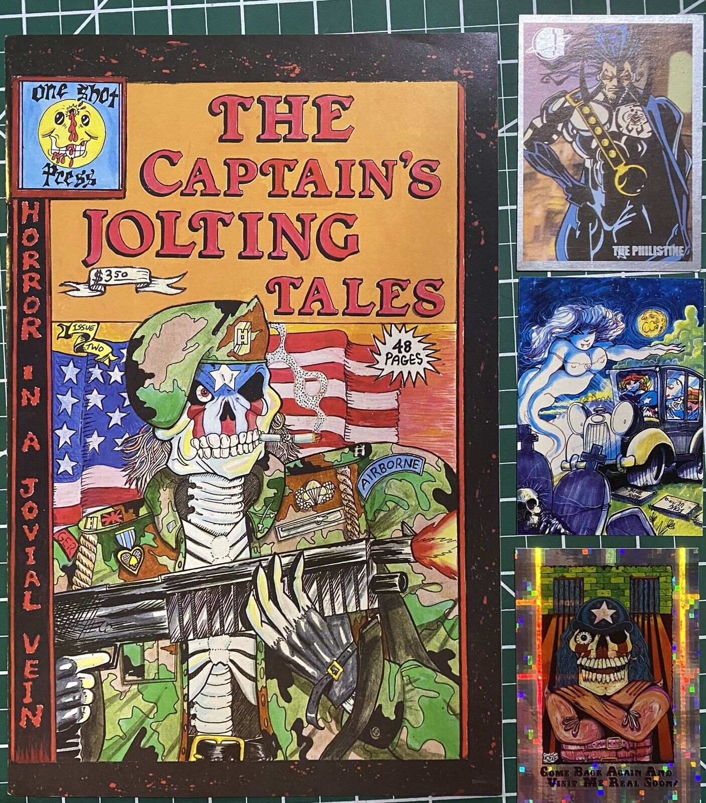The Captain's Jolting Tales #2, One Shot Press, 1991, David C. J. Bunn + Cards