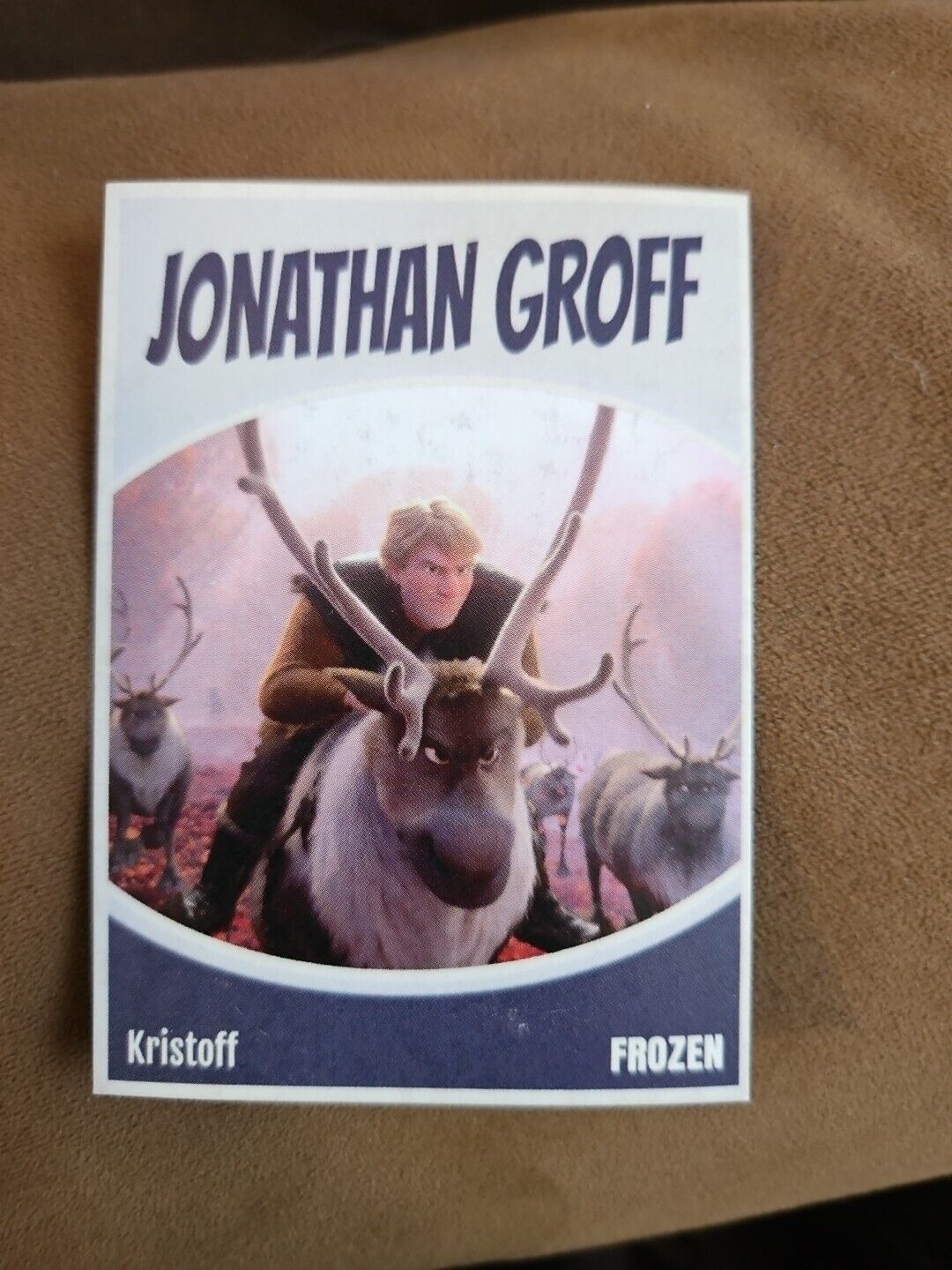 Jonathan Groff Custom Card - Voice Of Kristoff In Frozen