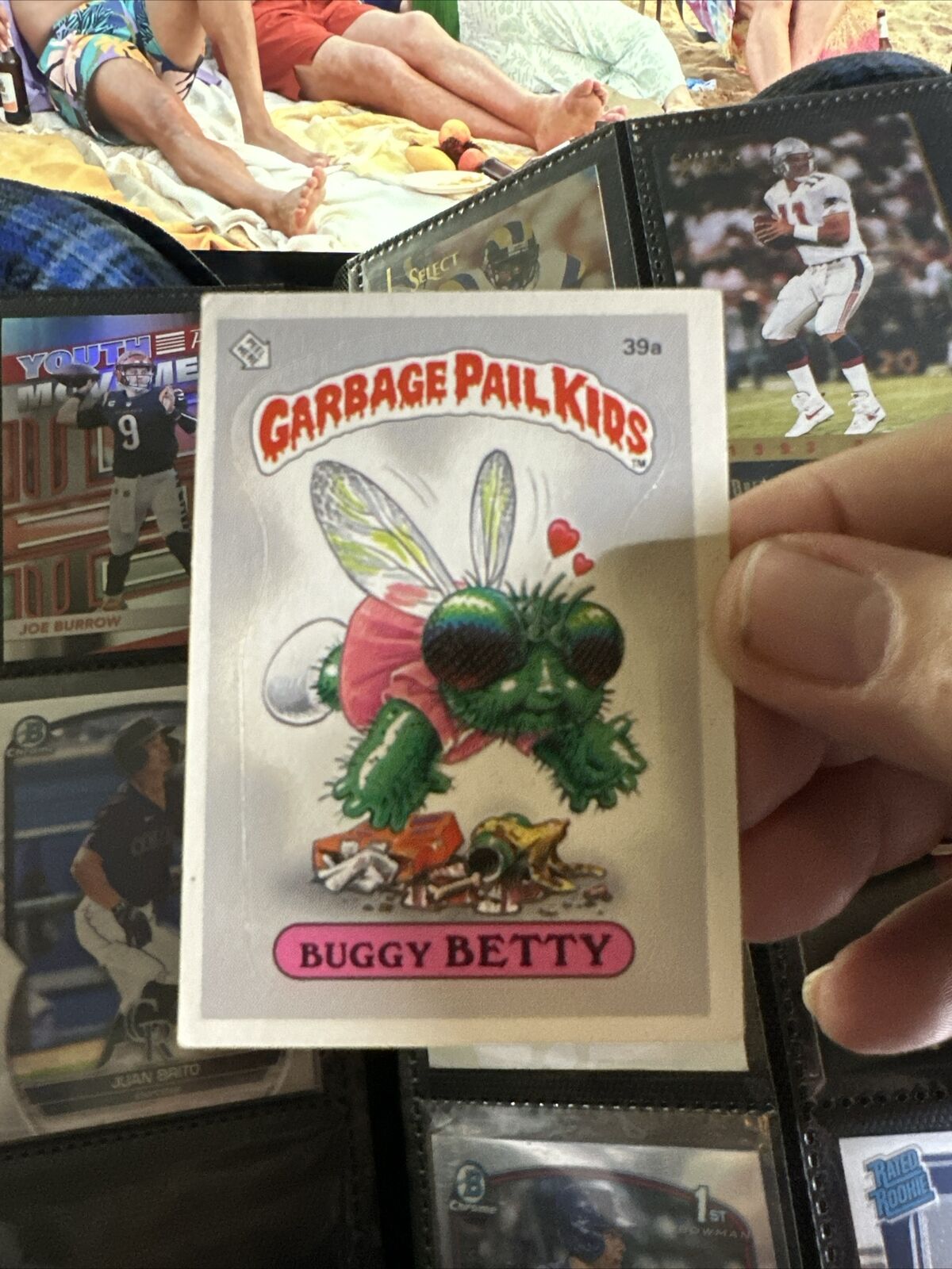 1985 Topps Garbage pail kids sticker card Buggy Betty 39a series 1 A