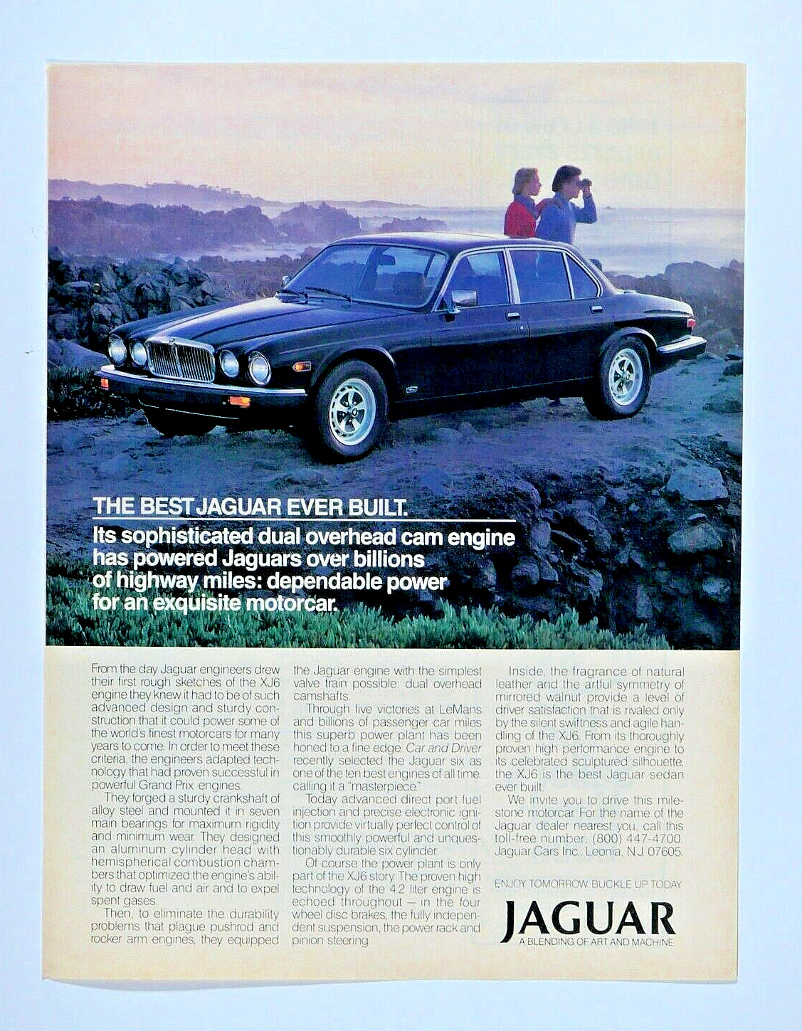 1985 Jaguar  XJ S Vintage Best Jaguar Ever Built Original Print Ad 8.5 x 11