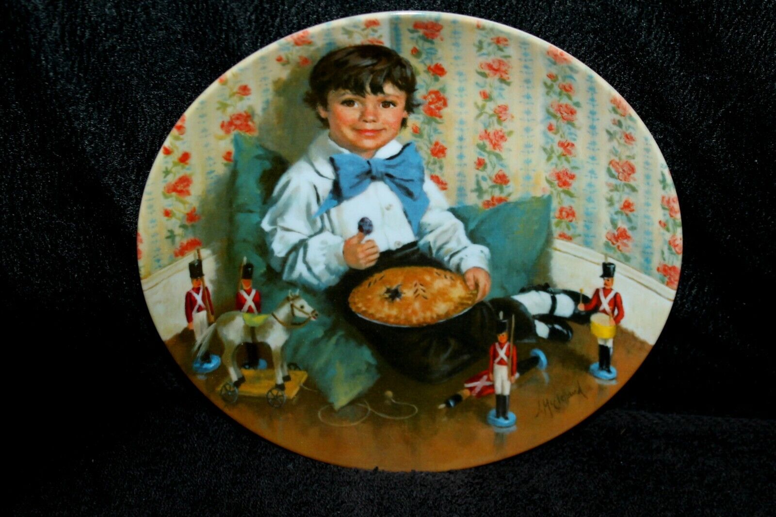 Vtg 1982 Little Jack Horner Collector Plate by John McClelland Mother Goose 