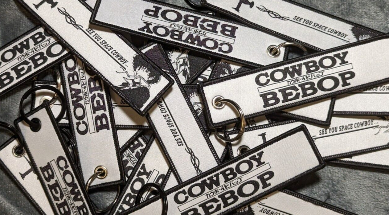 Cowboy Bebop Anime Spike Spiegel See You Space Cowboy Keychain Jet Tag Keyring