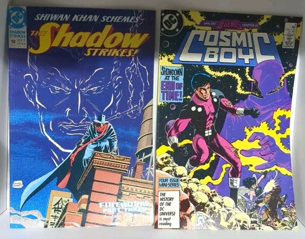 DC Comics Vintage Comic Book Lot Of 2 Cosmic Boy & The Shadow Strikes 