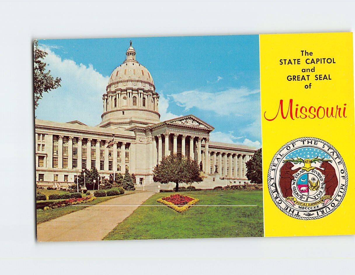 Postcard State Capitol & Great Seal of Missouri USA