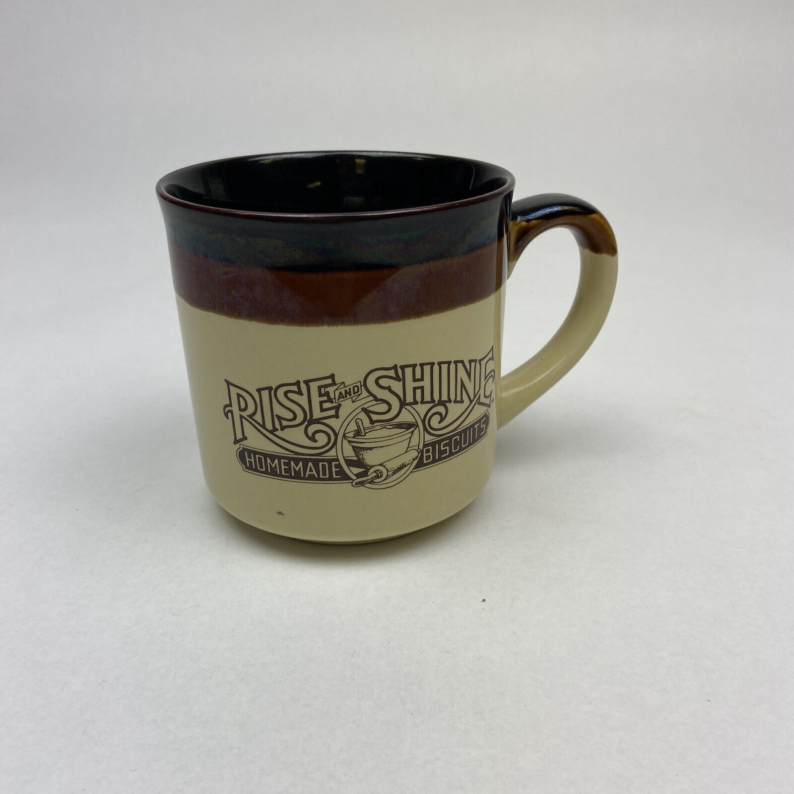 Vintage 1986 Hardees Coffee Mug Rise And Shine Homemade Biscuits  