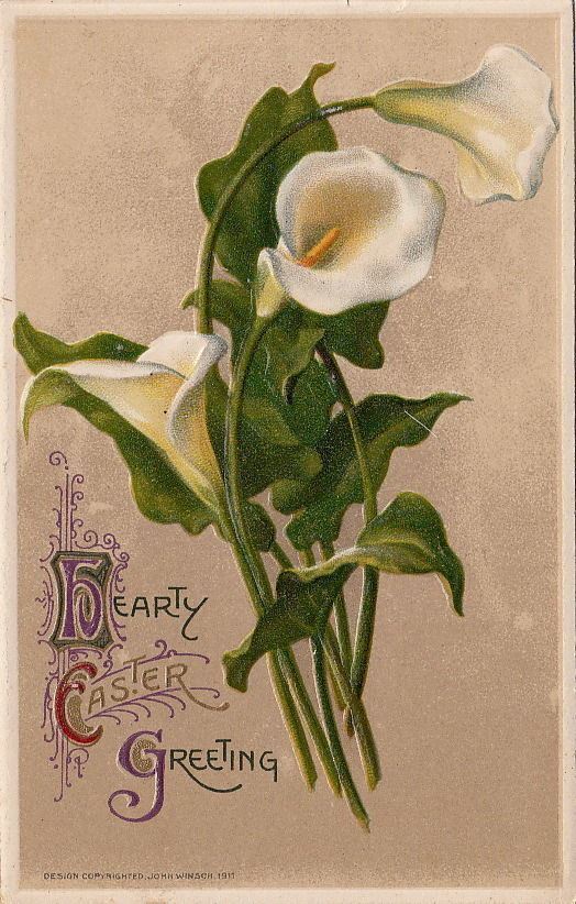 Postcard Hearty Easter Greeting John Winsch 1911