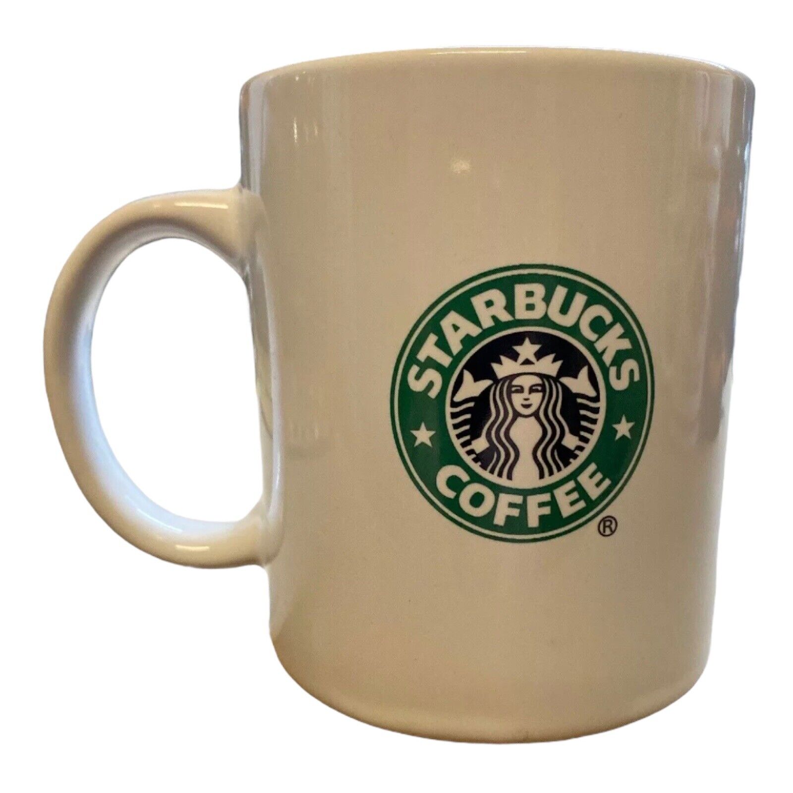 Starbucks Coffee Mug Cup Logo Green & Black On White 2009 11 oz Original Design