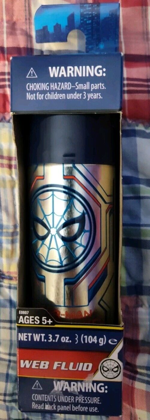 NEW 2018 Hasbro Marvel Spider-Man Blue Web Fluid Refill - 3.7oz