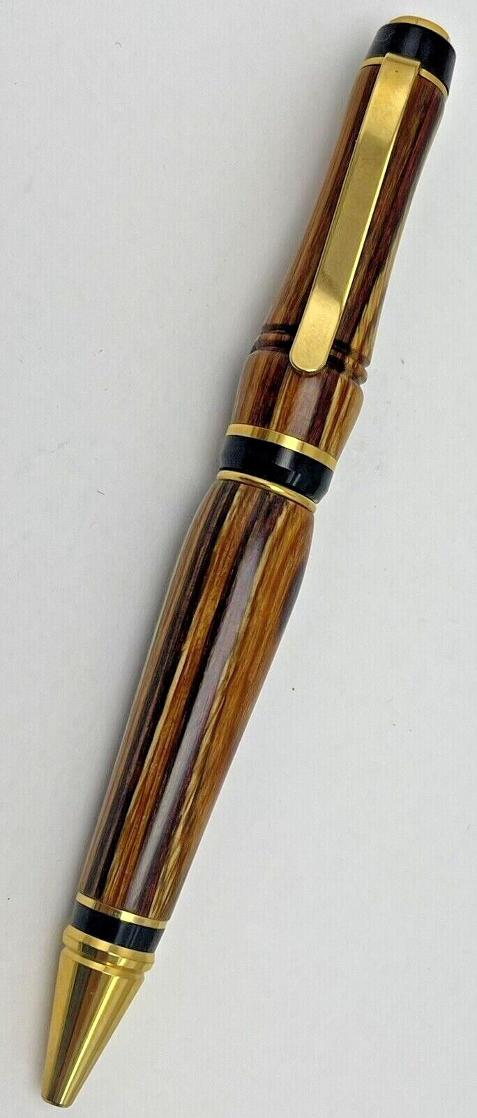 Handmade Wood Turned Ballpoint Ink Pen Chunky