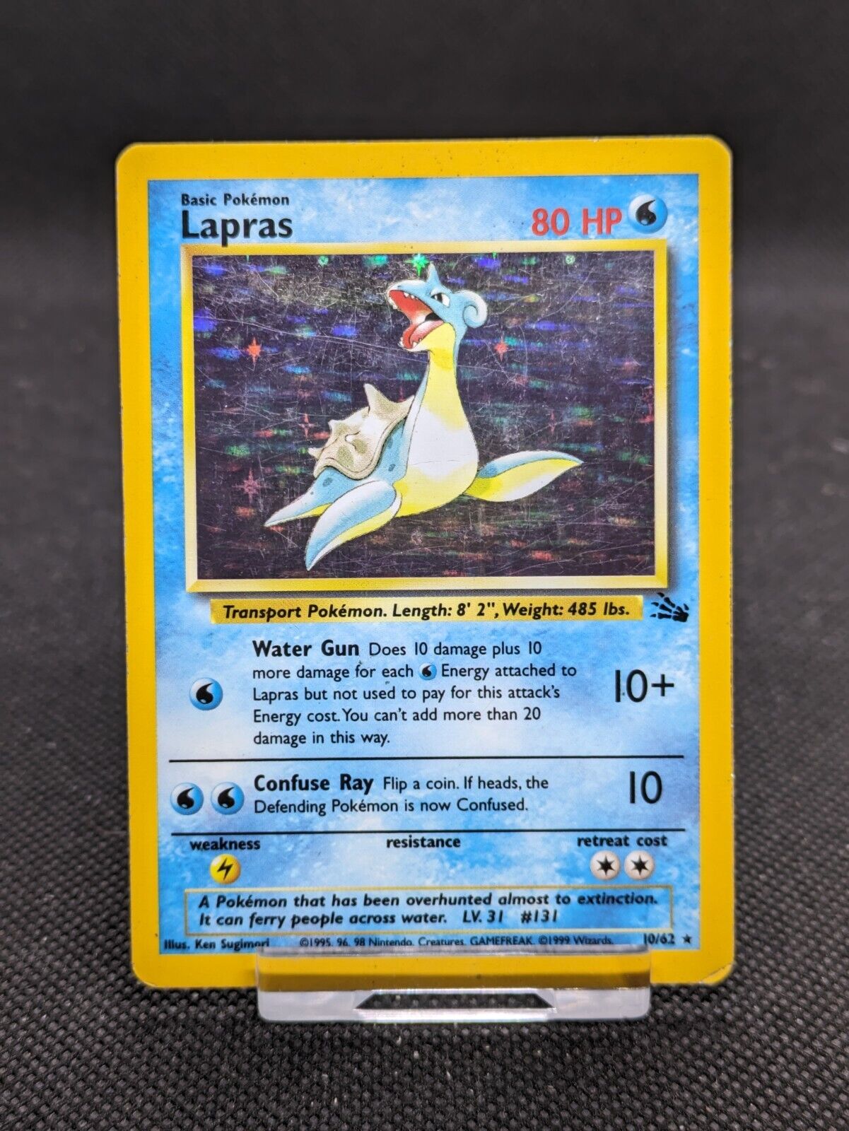 Lapras 10/62 Fossil Set Holo Rare Pokémon WOTC LP/Played 