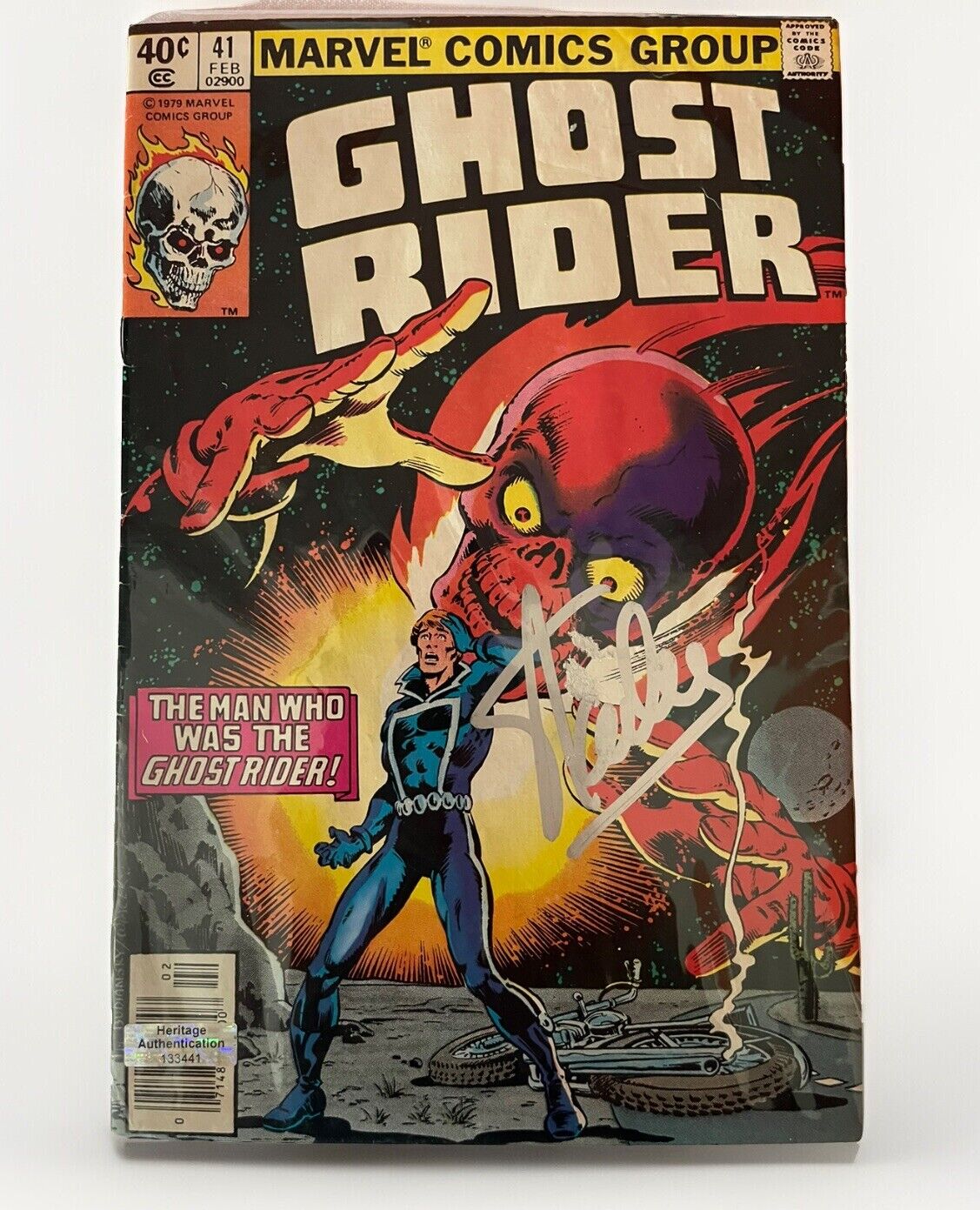 Ghost Rider #41 (Feb 1979) - Signed by Legendary Stan Lee. Rare Marvel Comic