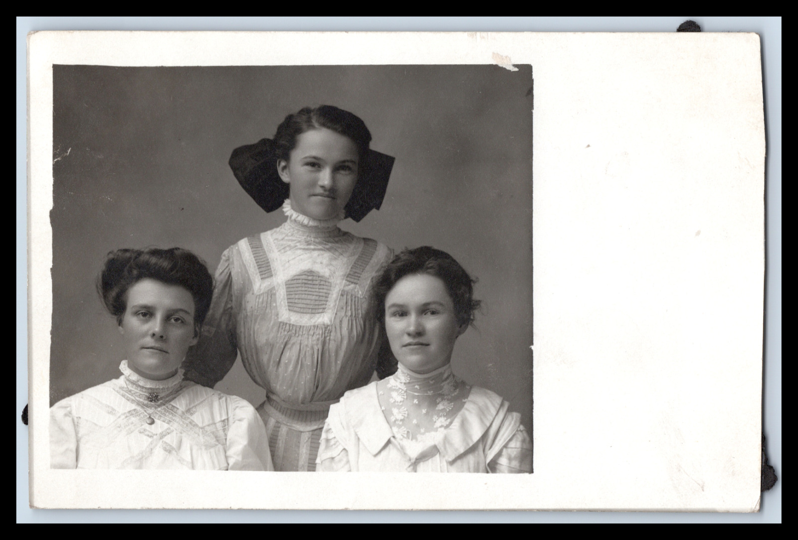 Vintage Postcards RPPC Three Women dressed in Edwardian Fashion of early 1900's
