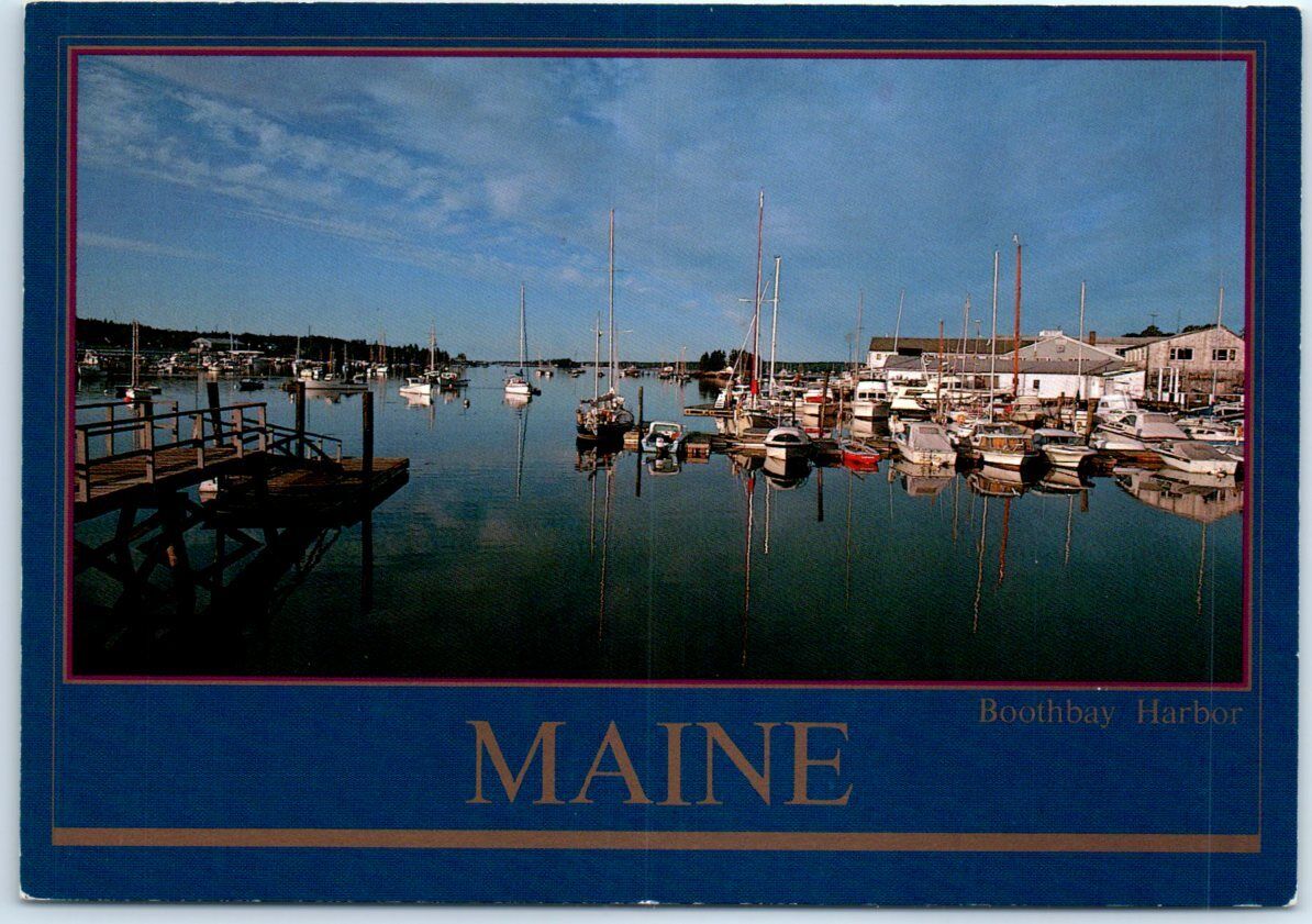 Postcard - A Peaceful Moment At Boothbay Harbor, Maine