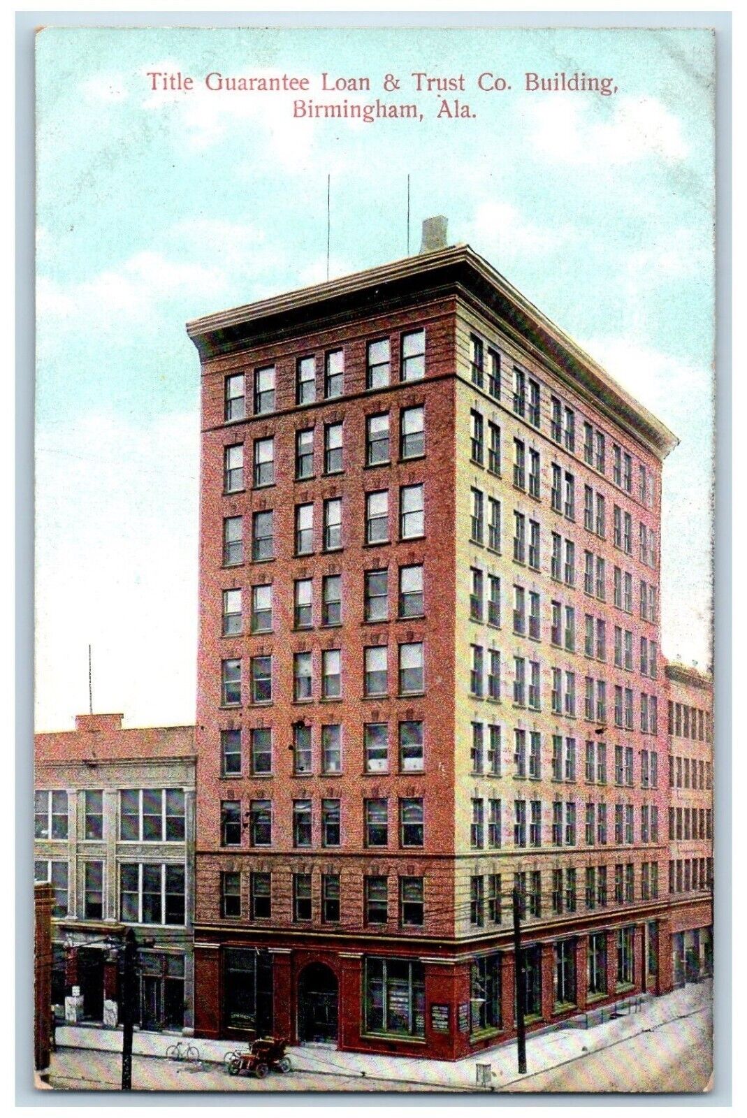 Birmingham Alabama AL Postcard Title Guarantee Loan Trust Building c1910 Vintage