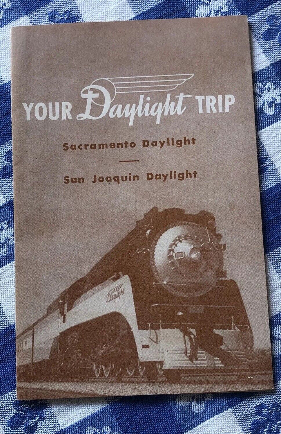 Vintage RailRoad Brochure Southern Pacific Daylight Trip With Map 1950