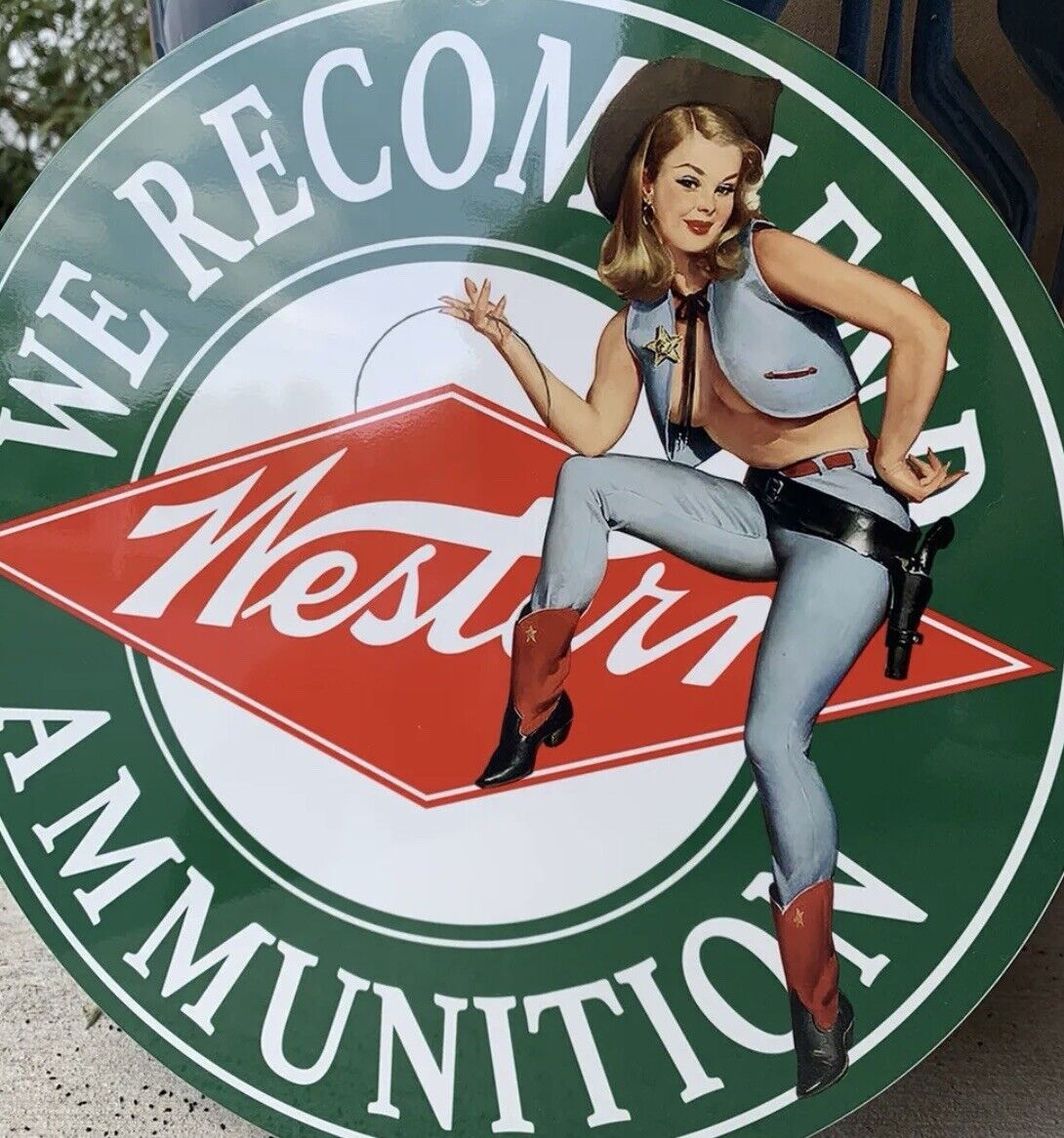 Top Quality Western Ammunition Winchester vintage reproduction Garage Sign
