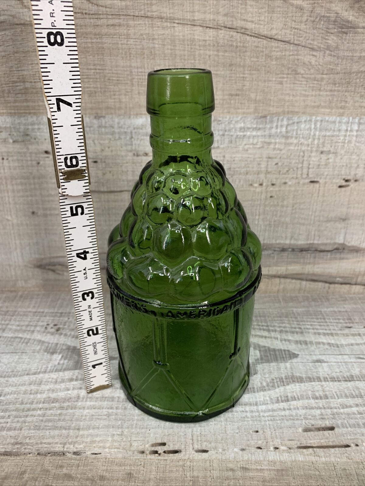 Vintage Wheaton Green Glass McGivers American Army Bitters Bottle 7.5\