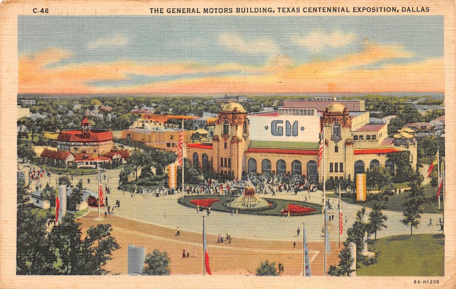 Dallas Texas Centennial Exposition General Motors Building 1938 Postcard