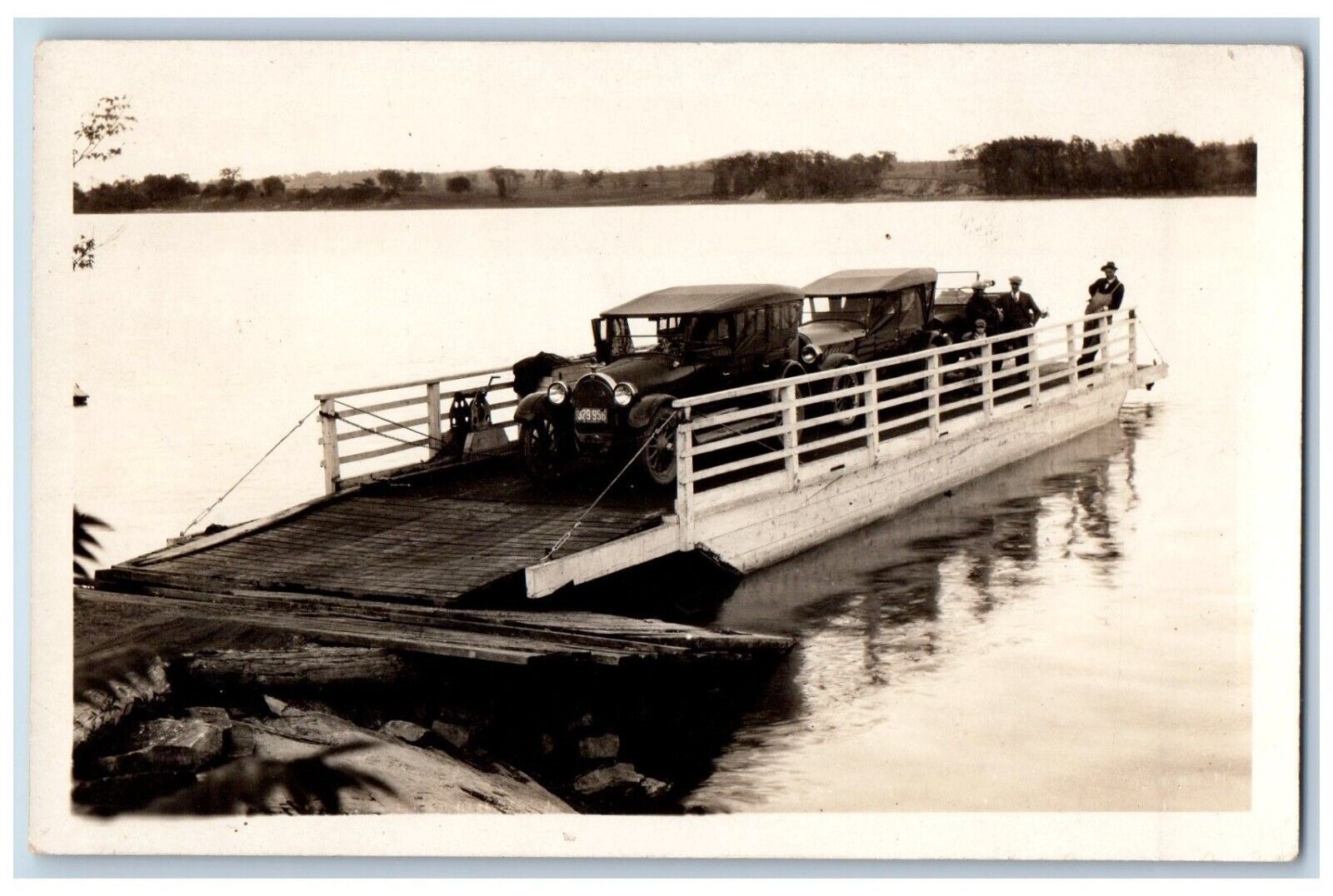 New York NY Postcard RPPC Photo Cars Ferry c1910's Unposted Antique