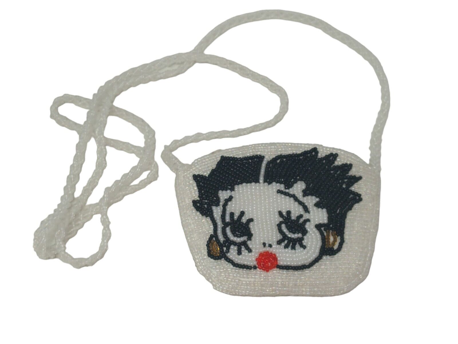 Vintage Betty Boop Beaded Purse Small With Strap Rare