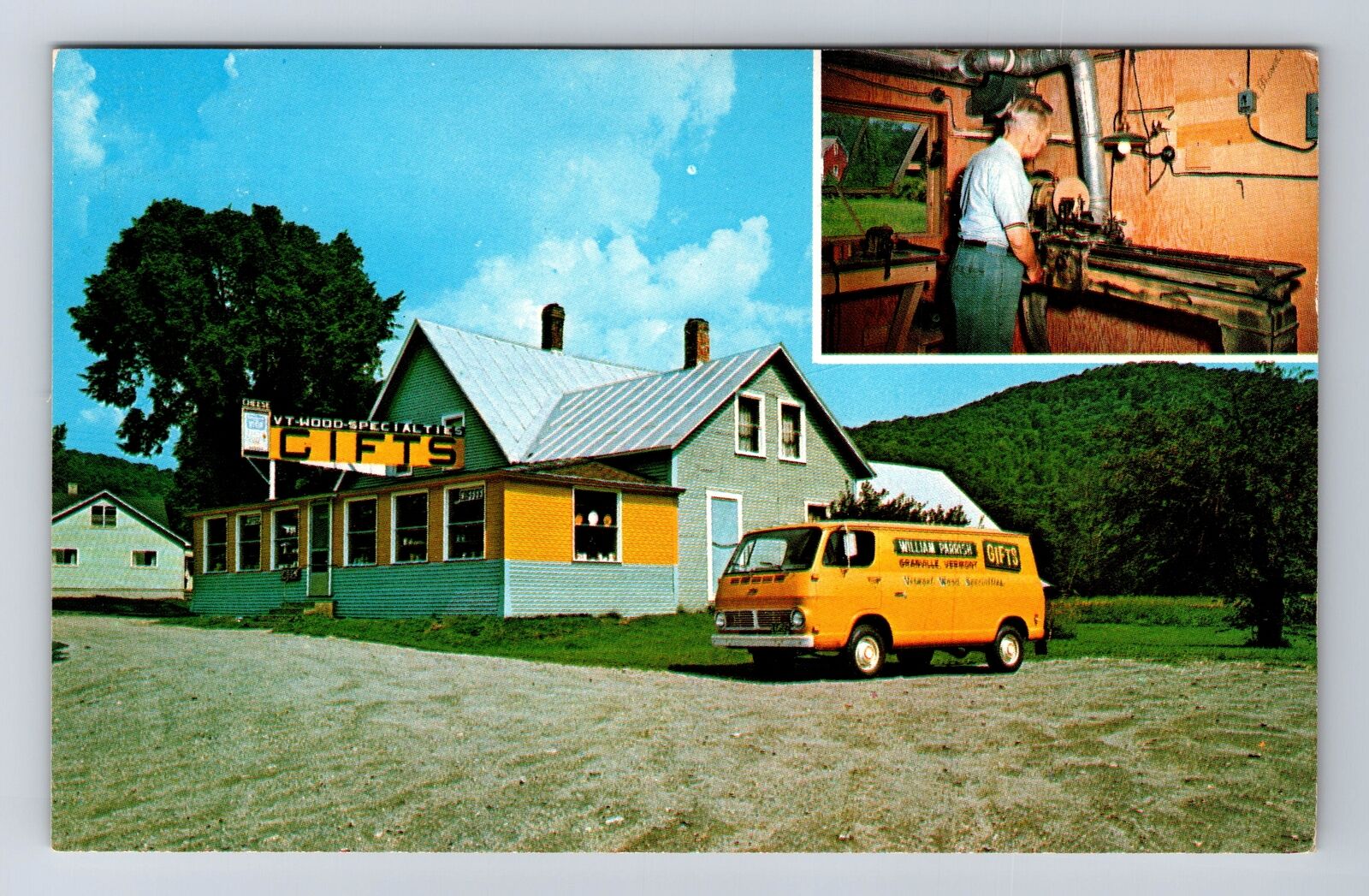 Granville VT-Vermont, Vermont Wood Specialties, Antique, Vintage Postcard