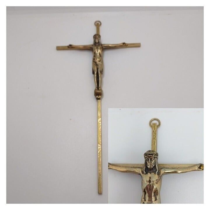 VTG Inri Crucifix Jesus Heavy Brass 10\