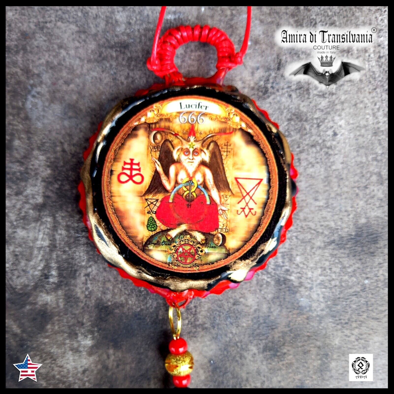 baphomet gothic talisman satanic pendant jewelry devil satan lucifer pentacle by